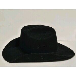 M&F Western Products Cowboy Hat Black Wool Mens L Western Farm Rodeo Ranch